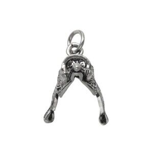 Sterling Silver Western Saddle Pendant - Equestrian, unisex jewelry